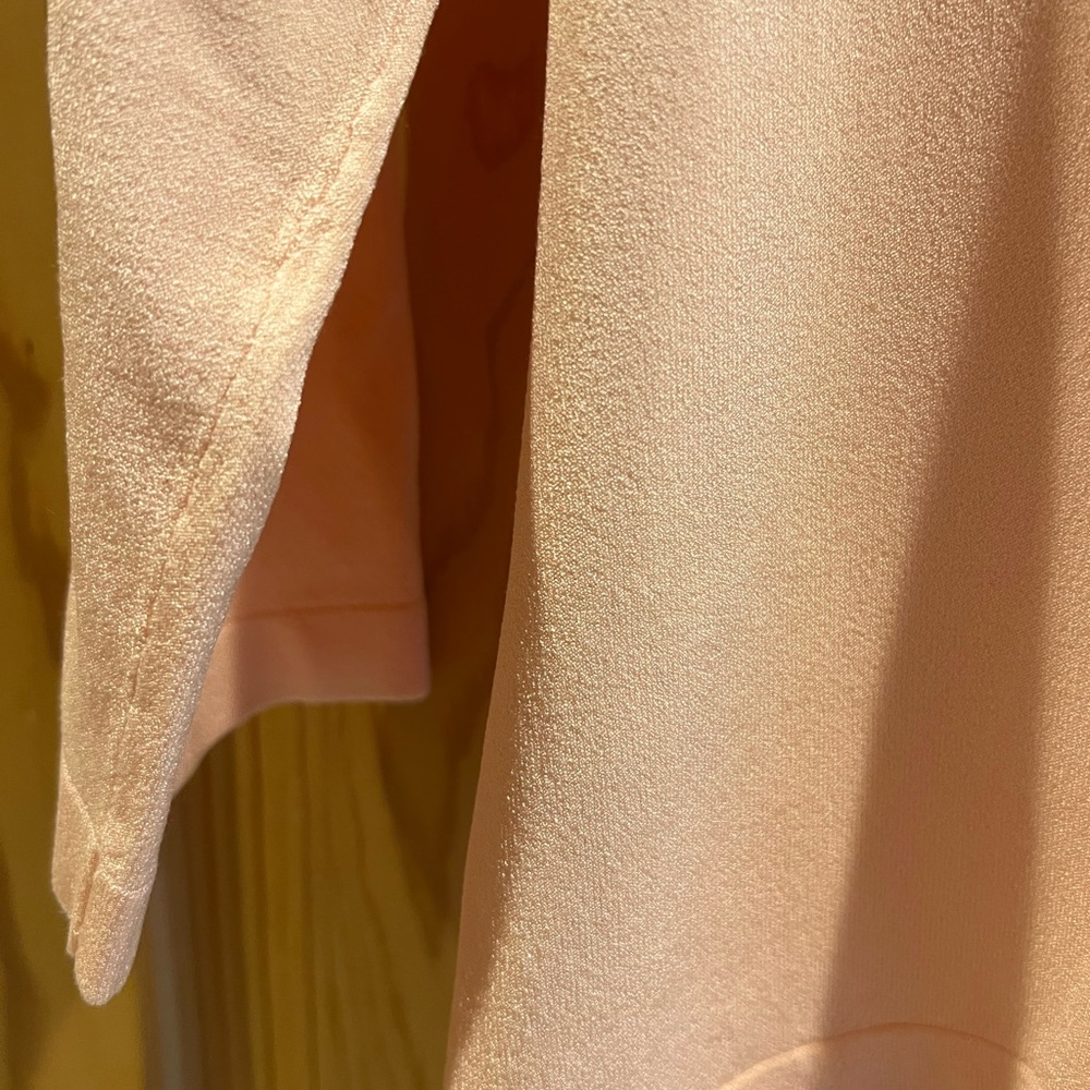 Linda Allard Ellen Tracey V-Neck Sweater - Soft Peach ~ 3/4 Sleeves ~ Exvellent - Picture 6 of 8